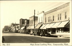 Main Street Looking West Postcard