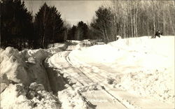 Winter Scene Clare, MI Postcard Postcard