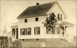 View of Residence Attleboro, MA Postcard Postcard