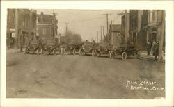Model T's on Main Street Postcard