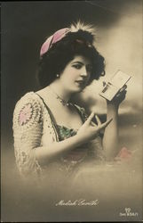 Portrait of Woman With Cigarette Case Postcard