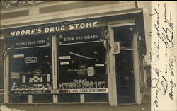 Moore's Drug Store Postcard