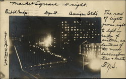 Market Square at Night Postcard