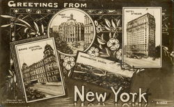 Greetings from New York Postcard