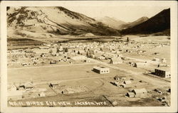 Bird's Eye View of Town Jackson, WY Postcard Postcard