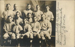 Portrait of Humboldt Baseball Team 1909 Postcard
