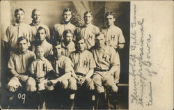 Portrait of Humboldt Baseball Team 1909 Iowa Postcard Postcard