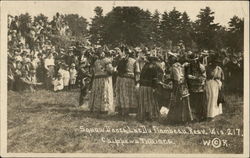 Squaw Dance, Lac Du Flambeau Reservation, Wis. 217 - Chippewa Indians Native Americana Postcard Postcard