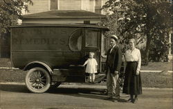 Watkin's Remedies Delivery Truck Celina, OH Cars Postcard Postcard