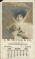 J. M. Hutton & Co. - Calendar 1908 Postcard