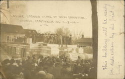 Laying Corner Stone of New Christian Church, 11-2-09 Postcard
