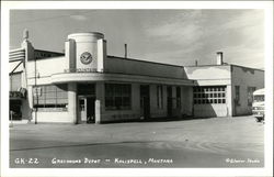 Greyhound Depot Kalispell, MT Postcard Postcard