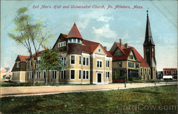 Red Men's Hall and Universalist Church North Attleboro Massachusetts