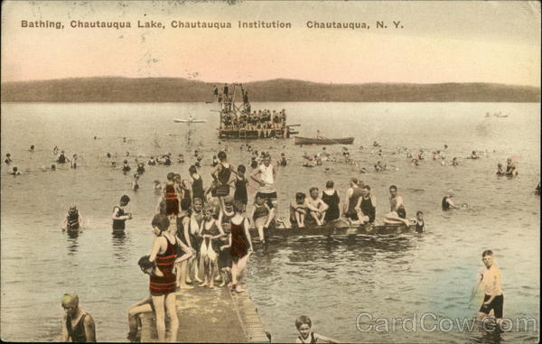 Bathing, Chautauqua Lake, Chautauqua Institution New York