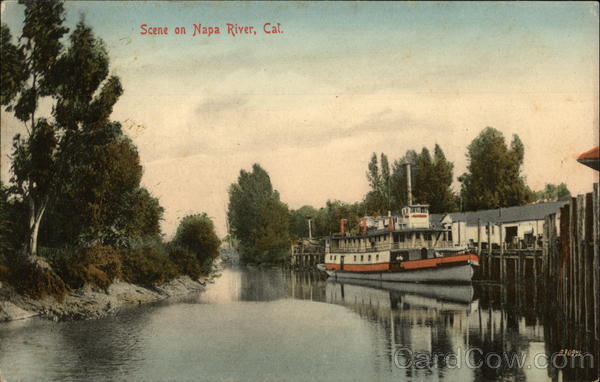 Scene on Napa River, Calif California