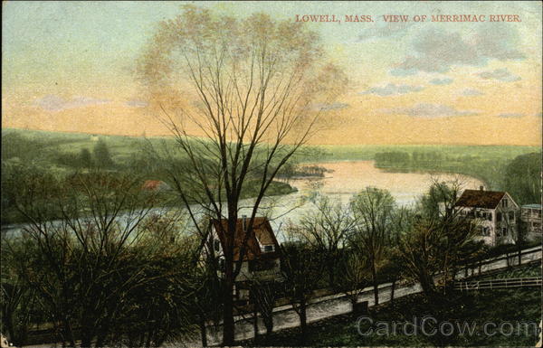 View of Merrimac River Lowell Massachusetts