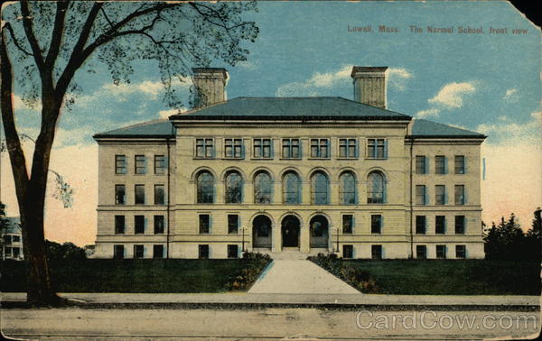 The Normal School, Front View Lowell Massachusetts