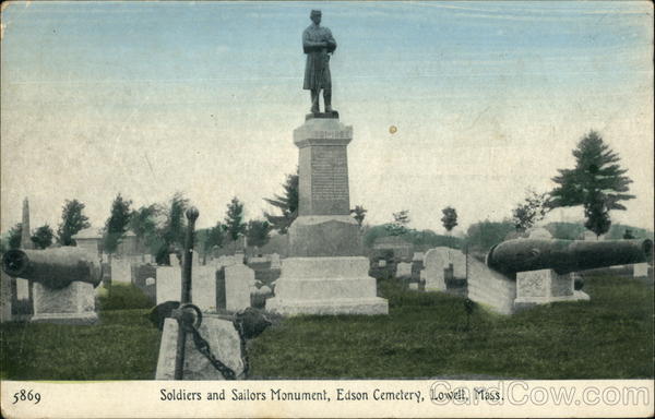 Soldiers and Sailors Monument, Edson Cemetery Lowell Massachusetts
