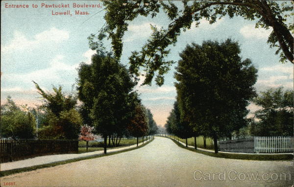 Entrance to Pawtucket Boulevard Lowell Massachusetts