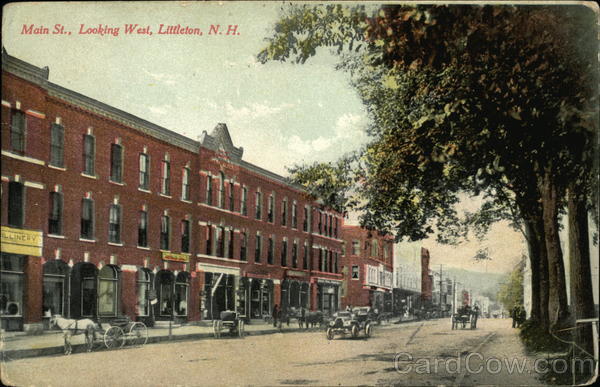 Main Street Looking West Littleton New Hampshire