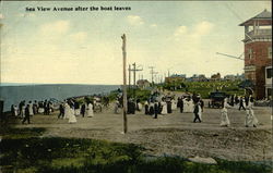 Sea View Avenue After the Boat Leaves Postcard