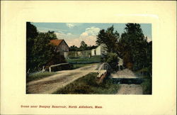 Scene Near Bungay Reservoir North Attleboro, MA Postcard Postcard