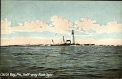 Half-way Rock Light Postcard