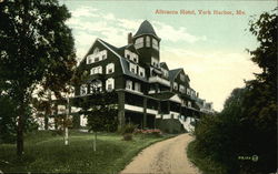 Albracca Hotel York Harbor, ME Postcard Postcard