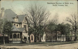 Residence Section of State Ave North Vernon, IN Postcard Postcard