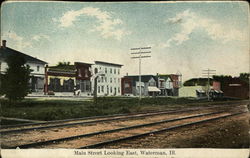 Main Street Looking East Postcard