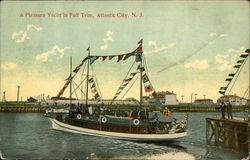 A Pleasure Yacht in Full Trim Postcard