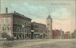 Main Street Litchfield, CT Postcard Postcard