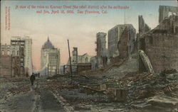 A View of the Ruins on Kearney Street Postcard