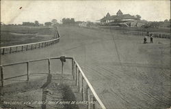 Panoramic View of Race Track Postcard