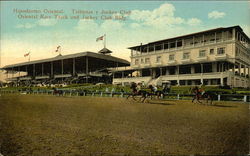Oriental Race Track and Jockey Club Building Postcard