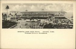 Oriental Park Race Track, Principal Entrance Grandstand Postcard