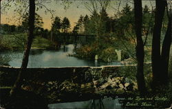 Belle Grove, the Dam and Bridge Postcard