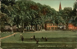 North Common Lowell, MA Postcard Postcard