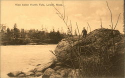 View below Hunt's Falls Lowell, MA Postcard Postcard