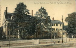 Ladies' School, Near Fort Hill Park Lowell, MA Postcard Postcard