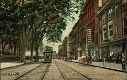 Merrimac Street Lowell, MA Postcard Postcard