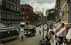 Merrimack Square Lowell, MA Postcard Postcard