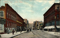 Central Street Lowell, MA Postcard Postcard