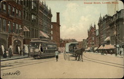 Central Street Lowell, MA Postcard Postcard