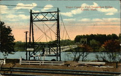 Vesper Country Club Suspension Bridge Lowell, MA Postcard Postcard