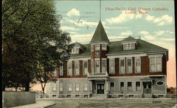 Fleur-de-Lis Club (French Catholic) Lowell, MA Postcard Postcard