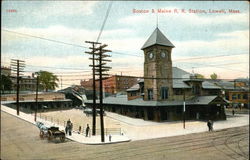 Boston & Maine R. R. Station Lowell, MA Postcard Postcard