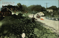 At the Bottom of the "Dip", Lowell Auto Race Course Massachusetts Postcard Postcard