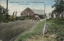 Beginning of Dep, Merr'k Valley Course Lowell, MA Postcard Postcard