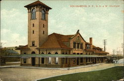 D.L. & W Station Binghamton, NY Postcard Postcard